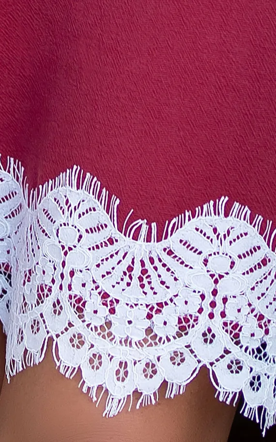 Сорочка D-12 Бордовый