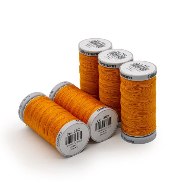 Нитки суперкрепкие Gutermann Extra Strong M782 №40 (100 метров), 5 кат. | 362 оранжево-желтый
