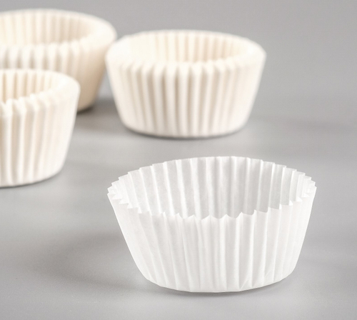 Капсула для конфет, белая, 100 шт,  2,5 х 2 см