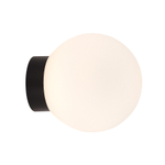 Светильник накладной MUNICH под лампу G9,  опаловое стекло,  черное основание,  D150xH168мм,  IP54