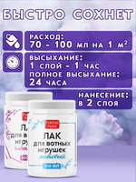 Комбо лаков для ватных игрушек (матовый+глянцевый) 2х100 мл