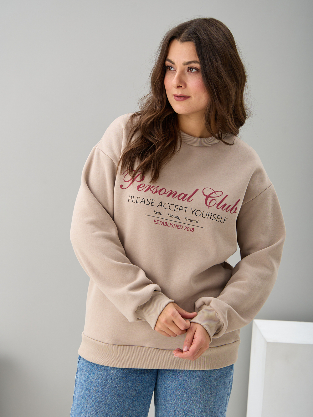 Толстовка Кис-090/бежевый-п