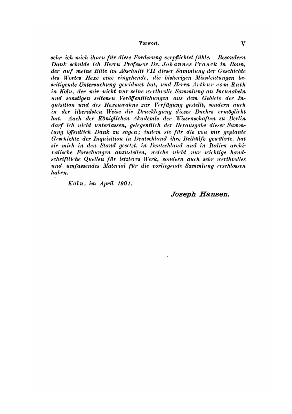 Quellen Und Untersuchungen Zur Geschichte Des Hexenwahns Und Der Hexenverfolgung Im Mittelalter | Johannes Franck