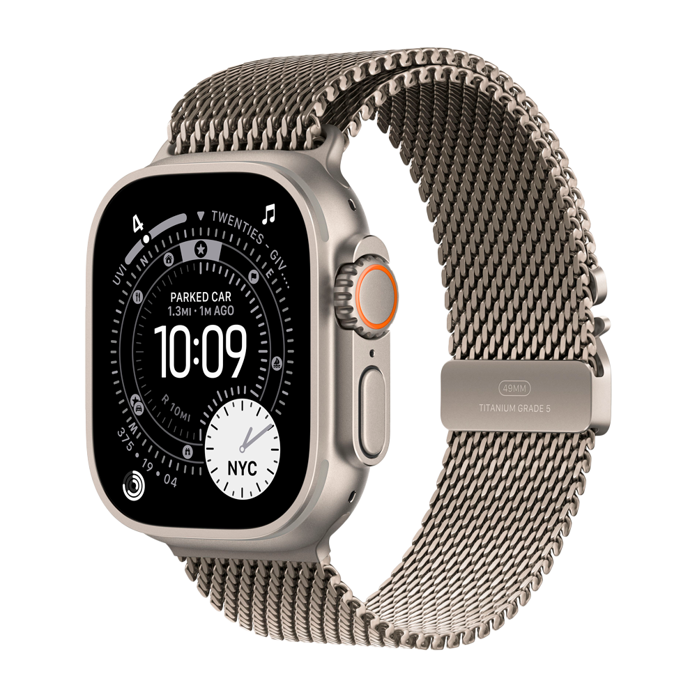 Умные часы Apple Watch Ultra 3 (2025) GPS + Cellular, 49mm, Natural Titanium Case with Natural Titanium Milanese Loop, L