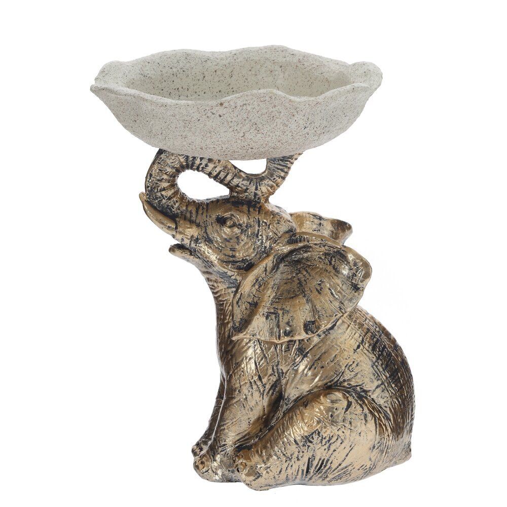 GAEM Фигурка декоративная "Слон" с подставкой д/мелочей, L12 W11 H16 см