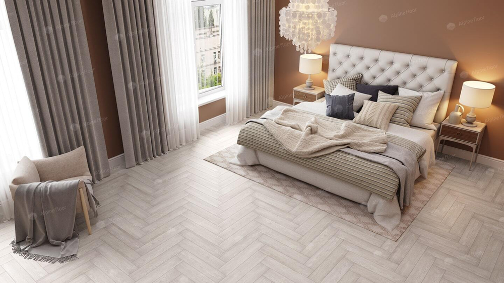 Каменно-полимерная плитка Alpine Floor Parquet Light Голубой лес ЕСО 13-9