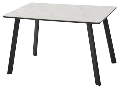 Стол ТИК ТАК 120 ОНИКС, керамика / Черный каркас М-City