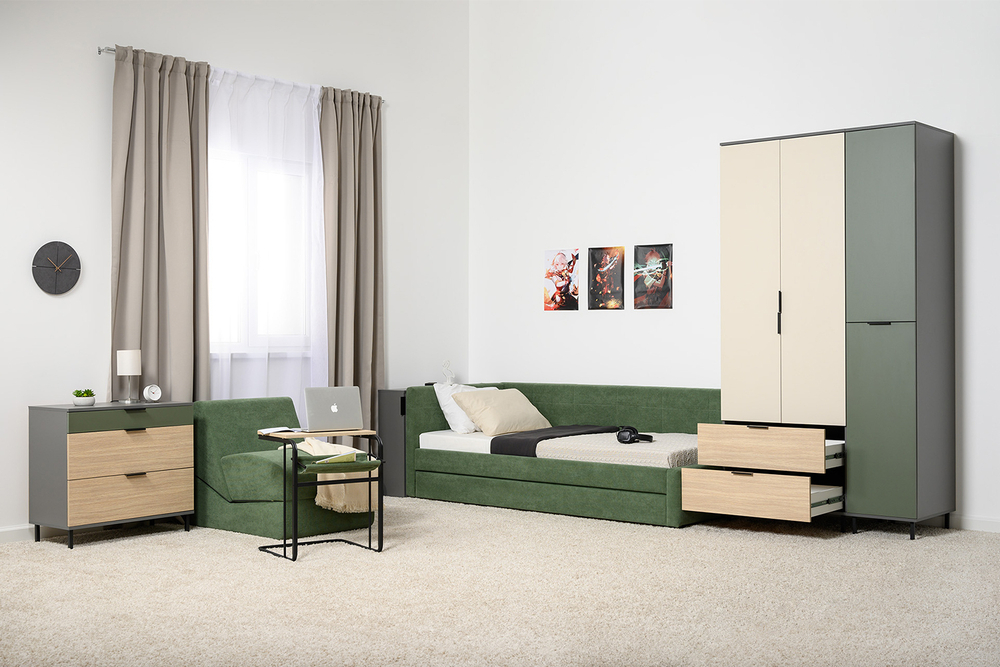 Шкаф Марвэл 16.317.02, Темно-серый, Сатин, Плэйн