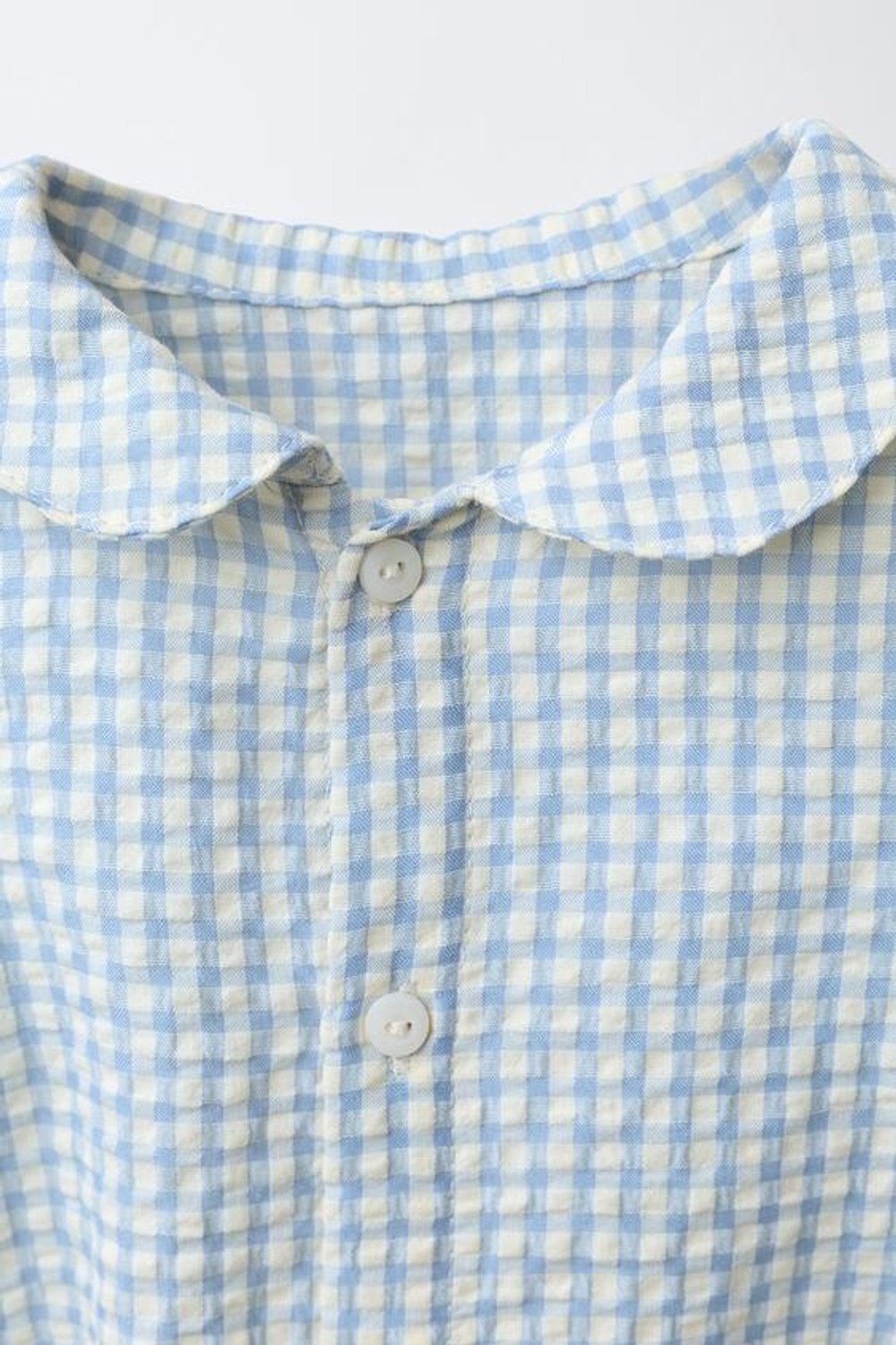 ZARA БОДИ В КЛЕТКУ ВИШИ, ГОЛУБОЙ