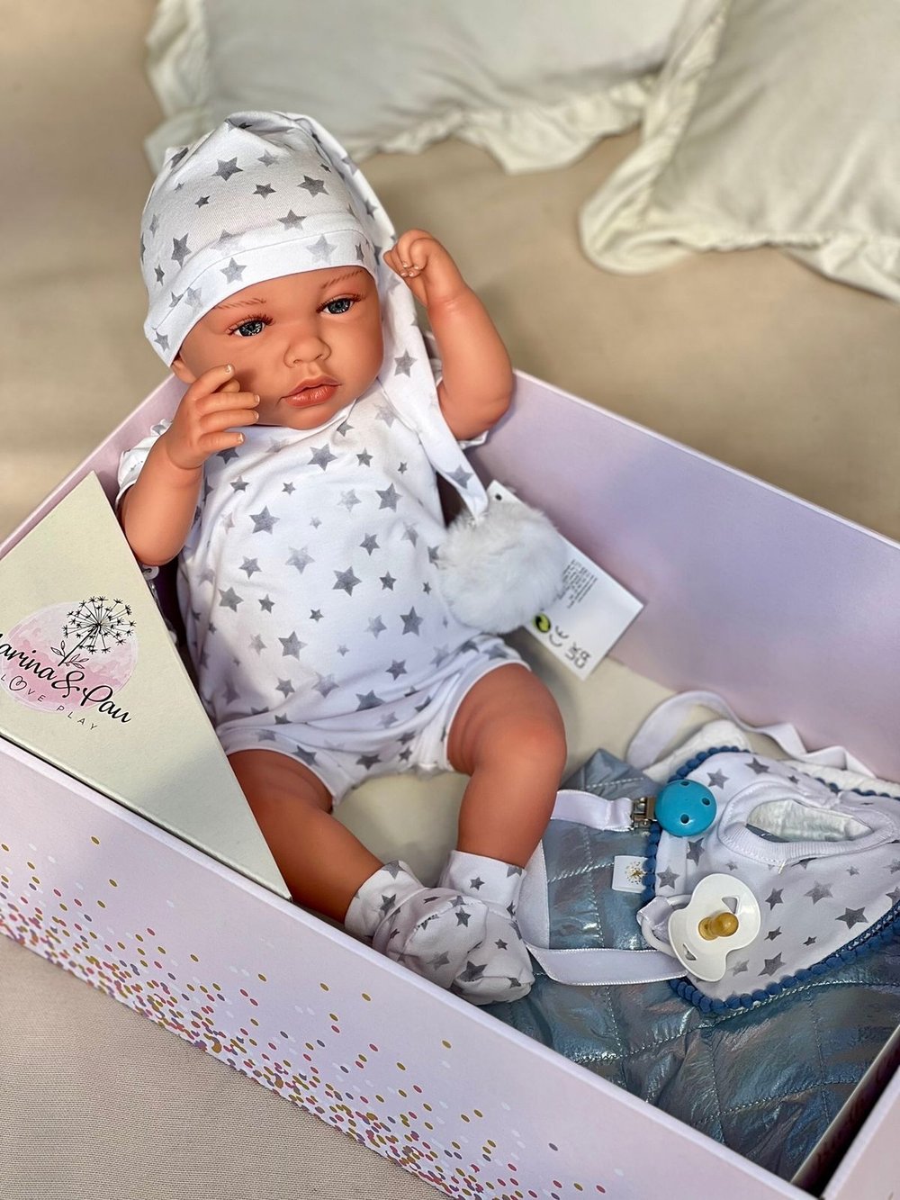 Кукла Реборн Marina and Pau 45cм Luka мягконабивная (M3062)