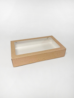 Коробка 20 х 12 х 4 см с окошком и ламинацией