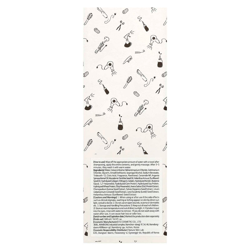 Elizavecca, CER-100 Collagen Coating Hair A + Muscle Treatment Rinse, 500 мл (16,9 жидк. унц.)