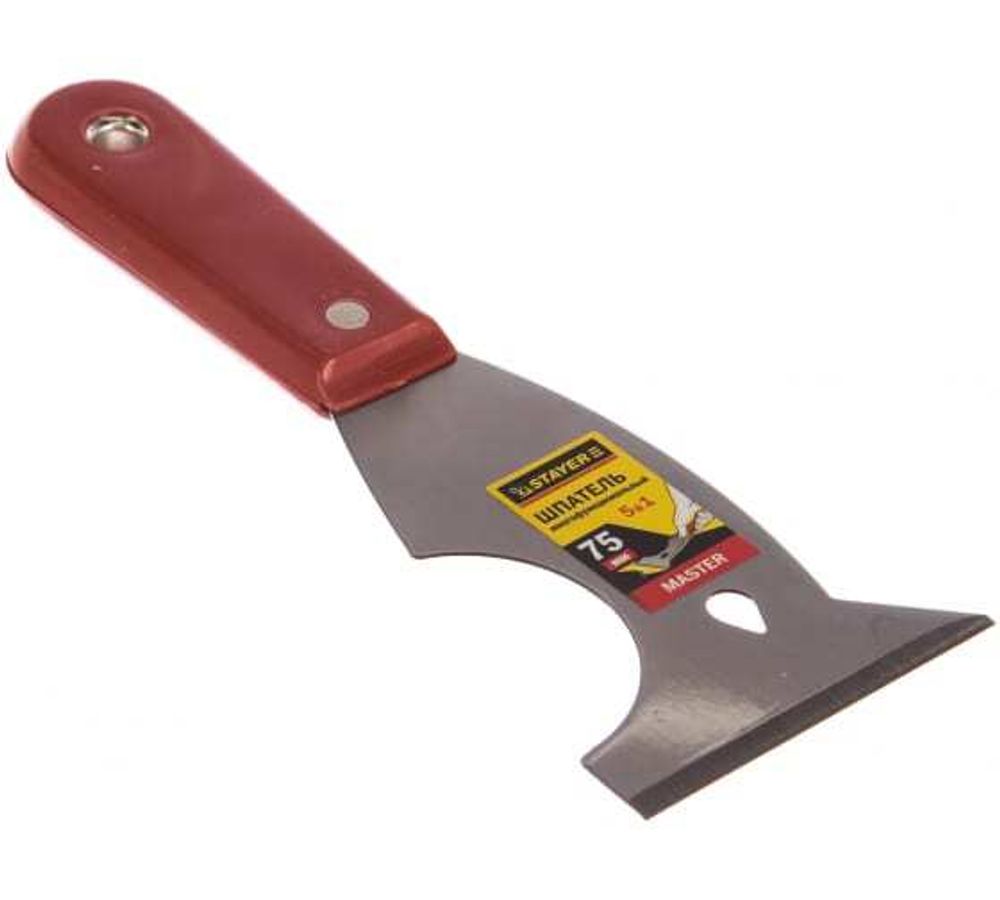 Шпатель STAYER "MASTER" многофунк. с пласт. ручкой
