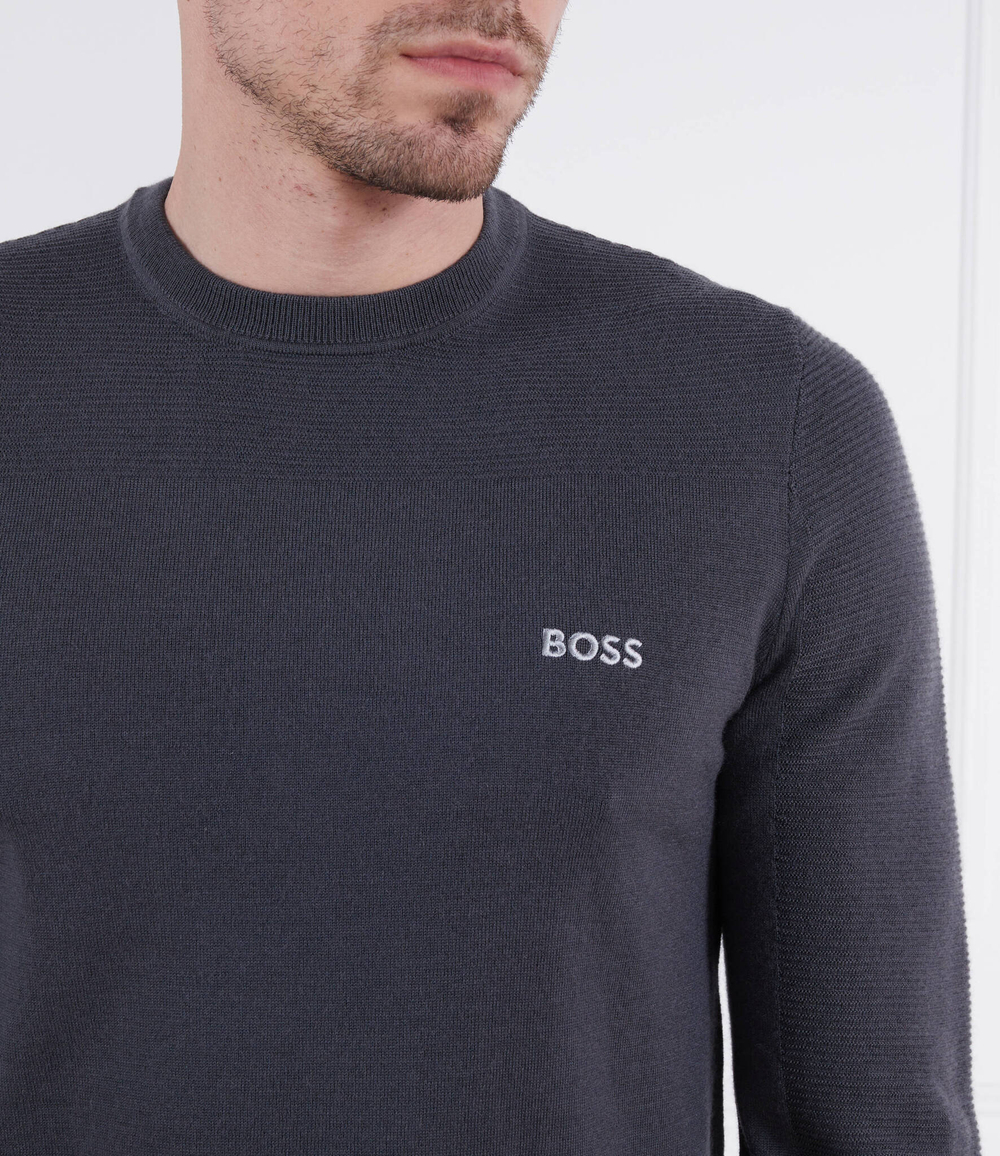 Хлопковый свитер romar BOSS GREEN - графитовый(50482643)
