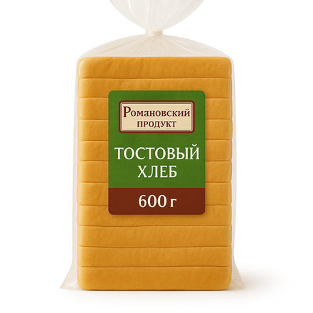 Хлеб Тостовый Романовский Продукт 600 гр