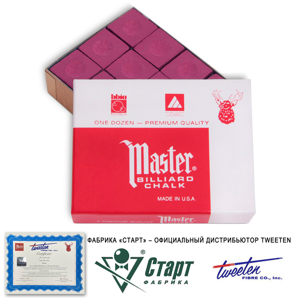 Мел Tweeten Master красный (12 шт)