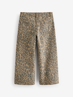 Джинсы широкие для девочки Next B83-530, Коричневый