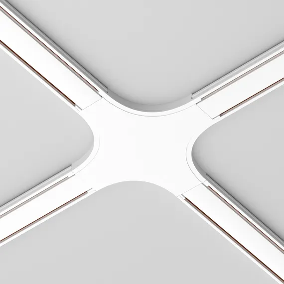 Коннектор питания X-образный Radity белый Technical tra084cx-11w