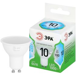 Лампа светодиодная ЭРА GREEN LINE LED MR16-10W-840-GU10 GL 10Вт софит яркий белый свет GU10 | Лампы cветодиодные Точечные (Софиты) (MR, PAR)