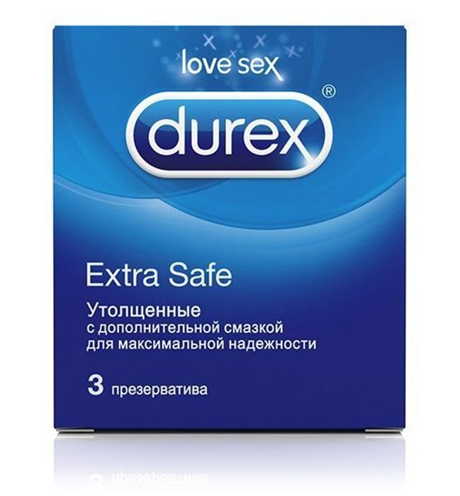 Утолщённые презервативы Durex Extra Safe - 3 шт.