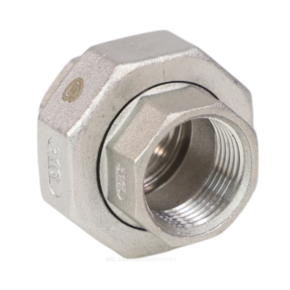 Соединитель американка сталь нерж Ду 15 (1/2") ВР Benarmo