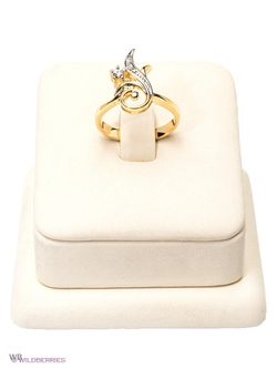 "Гипюр" кольцо в золотом покрытии из коллекции  "Ателье" от Jenavi