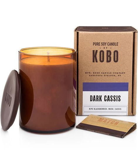 Dark Cassis, свеча Woodblock, Kobo Candles