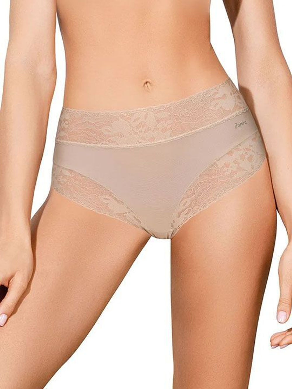 Трусики-слип со средней линией талии Soft lace (Размер: XL) (Цвет: белый)