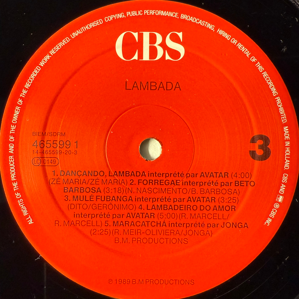 Сборник - Lambada 2LP (Голландия 1989г.)