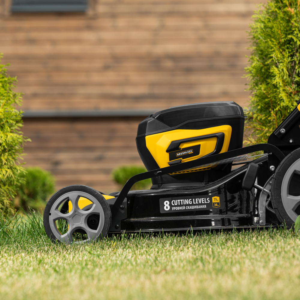 Газонокосилка аккумуляторная бесщет. DLM-460, 460 мм, травосб. 65 л., Li-Ion, 40 В Denzel