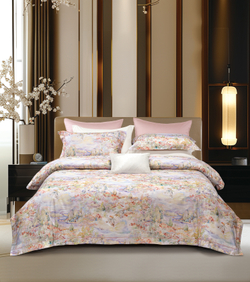 КПБ евро "Краски акварели" (хлопок) под:200х230см, пр:245х250, нав:48х74см (2шт)