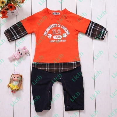 Комбинезон детский имитирующий брюки и рубашку под футболкой