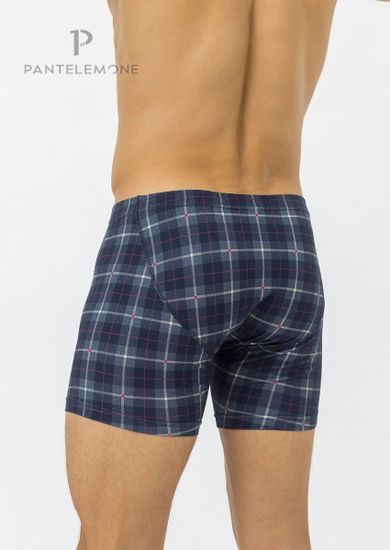 Трусы мужские боксеры Pantelemone PMHL-1222, клетка темно-синяя