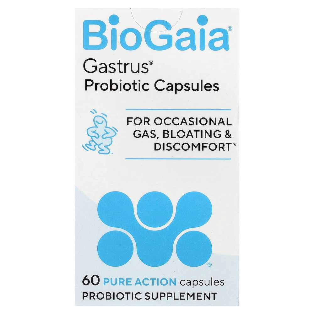 BioGaia, пробиотик Gastrus® в капсулах, 60 капсул Pure Action