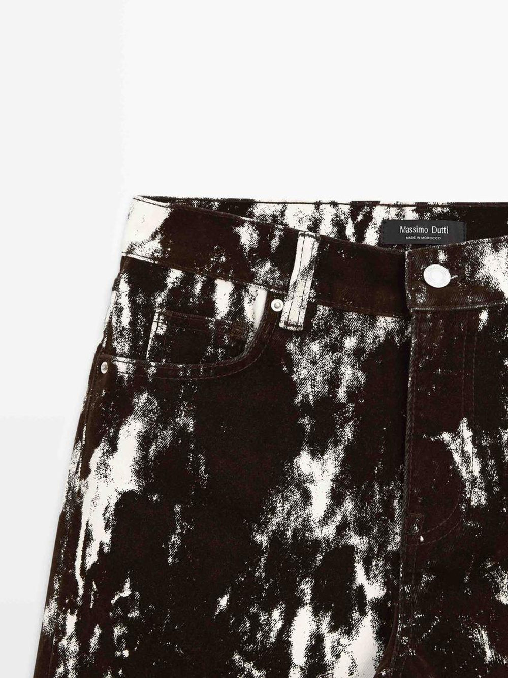 Massimo Dutti Джинсы прямого кроя с прямыми штанинами, кротово-коричневый