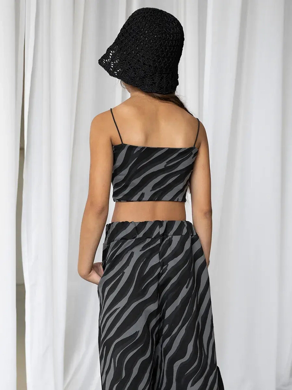 Костюм для девочки на лето с кюлотами