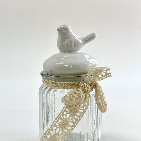 Банка "Птичка" 300 мл, белый