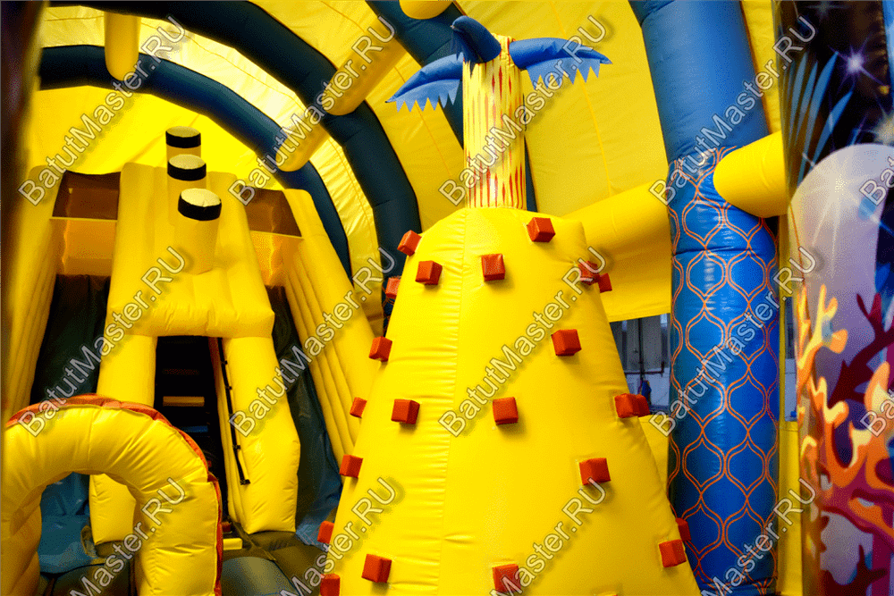 Надувной батут "Морской бриз с крышей"