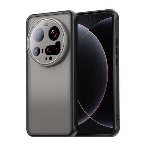 Защитный чехол с черными рамками для Xiaomi 15 Ultra, задняя крышка тонированная прозрачная