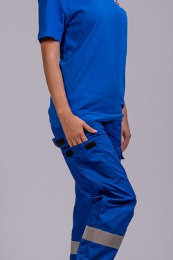Брюки-джоггеры летние женские Скорая помощь MedicLine цв. ВАСИЛЕК