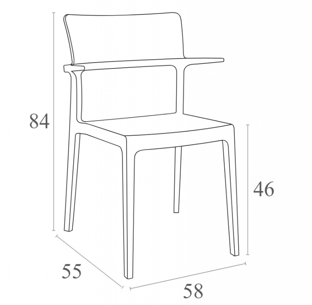 Кресло пластиковое Siesta Contract Plus, белый