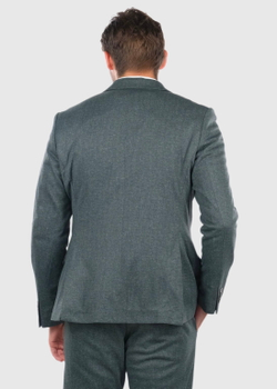 Мужской костюм тройка (серо-зеленый) А117