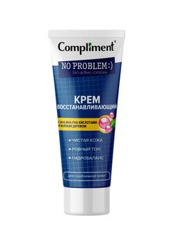 Compliment No problem Крем восстанавливающий для проблемной кожи с АНА-ВНА-РНА кислотами и чайным деревом, 50мл