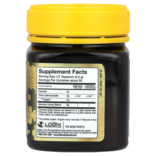 ManukaGuard, Мед манука высшего качества медицинского назначения, MGO 400, 250 г (8,8 унции)