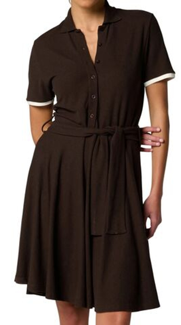 Теннисное платье Roland Garros Heritage Tina - шоколадное