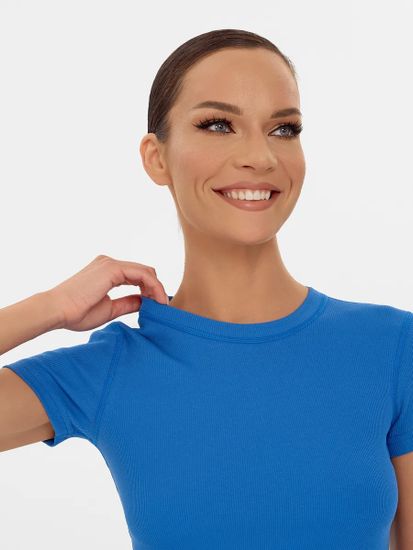 Футболка женская укороченная, кроп-топ Guahoo G31-3301TS, синий