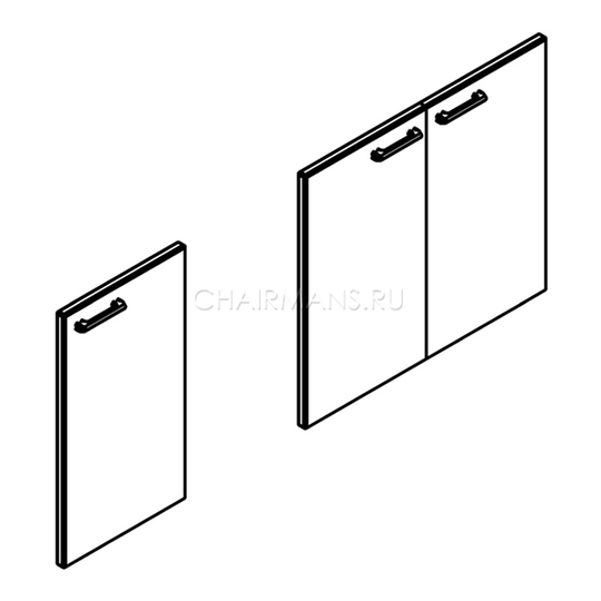 Двери низкие Skyland XTEN XLD 42-2 береза норд