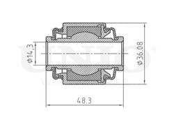 Сайлентблок задней цапфы UNIO RMP-20147