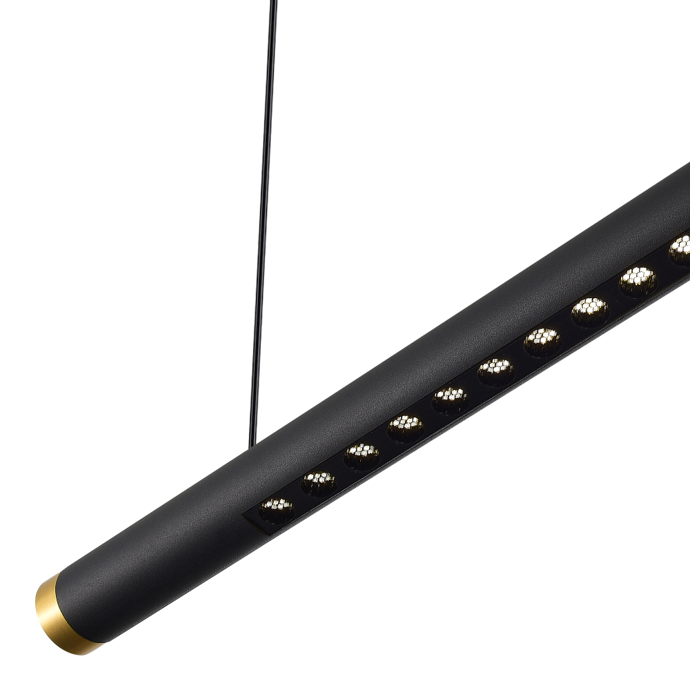 Светильник светодиодный, черный, черный / латунь, PARILLA, LED, 20