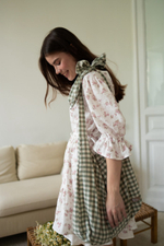 Платье Милана из муслина для беременных и кормящих, Айвори с цветами